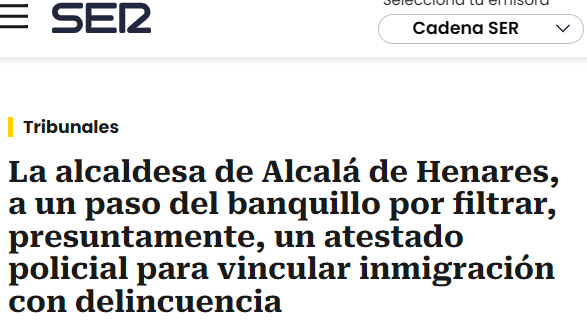 La alcaldesa debe dimitir ya. El daño que está haciendo a la imagen de Alcalá tardará décadas en olvidarse